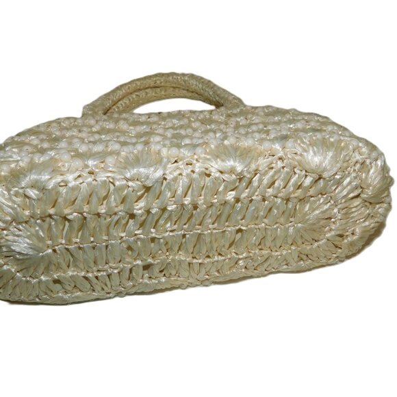 Vintage Woven Beaded Handbag Kiss Lock Closure Made In Japan - Picture 7 of 9